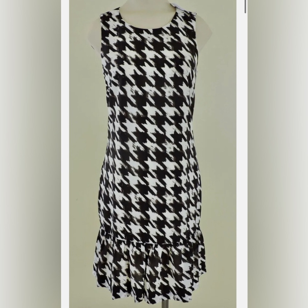 J.Crew Herringbone Brown and Cream Dress
